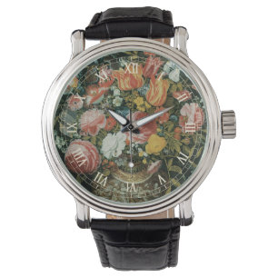  barokke stilstaande bloemen in een fase horloge