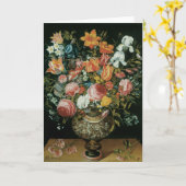  barokke stilstaande bloemen in een fase kaart (Gele Bloem)