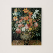 barokke stilstaande bloemen in een fase legpuzzel (Verticaal)