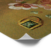 barokke stilstaande bloemen in een fase poster (Hoek)