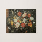 barokke stilstaande bloemen in Metal a Vase Legpuzzel (Horizontaal)