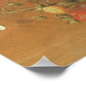 barokke stilstaande bloemen in Metal a Vase Poster (Hoek)