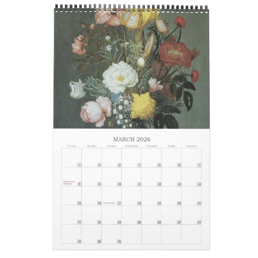  barokke stilstaande dweilingen Kunstschilderijen Kalender (Mar 2026)