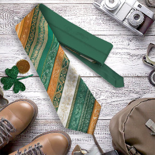 Barokke Strepen Ierse kleuren ID1095 Stropdas