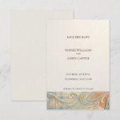 Barokke Tartan Save the Date Kaart (Voorkant / Achterkant)