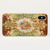 Barokke Victoriaanse bloemrozen Franse wandtapijt Case-Mate iPhone Case (Achterkant (horizontaal))