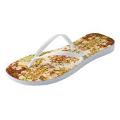 Barokke Victoriaanse bloemrozen tapisserie Teenslippers (Schuin)