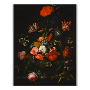 Barokke Vintage Bloemboeket – Klassieke Stilleven Perfect Poster