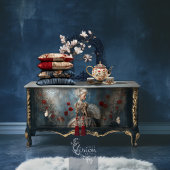 Barokke Vlinder Marine Blauw  Patina Tissuepapier