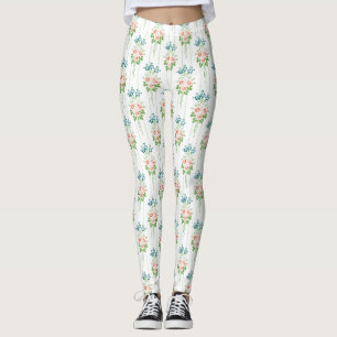 Barokke Wallpaper Flower bouquet Leggings