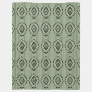 Barokke Wallpaper in Green Fleece Deken