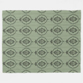 Barokke Wallpaper in Green Fleece Deken (Voorkant (Horizontaal))