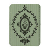 Barokke Wallpaper in Green Magneet (Verticaal)