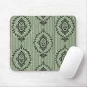 Barokke Wallpaper in Green Muismat (Met muis)