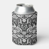 Barokke waterverf: rococo zwart, wit. blikjeskoeler (Blikje Voorkant)