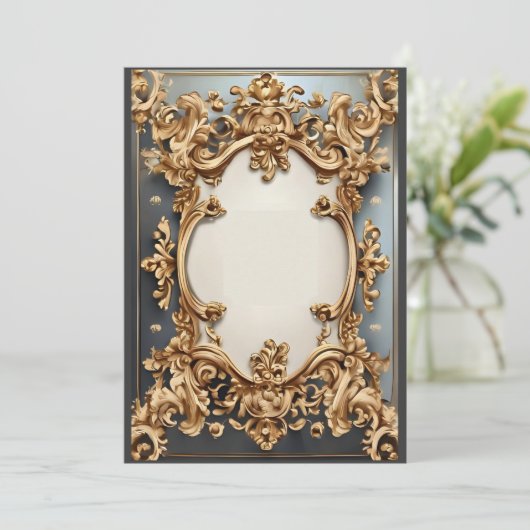 Barokke weelde kaart (Staand voorkant)