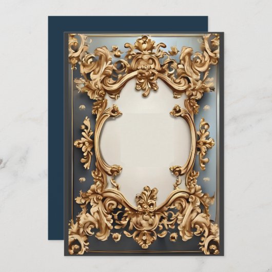 Barokke weelde kaart (Voorkant / Achterkant)