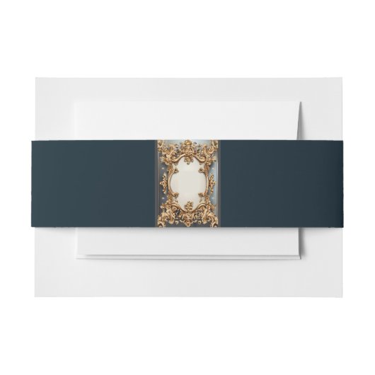 Barokke Weelderige Uitnodiging Buikband Uitnodigingen Wikkel (Voorkant Voorbeeld)