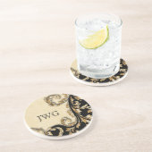 Barokke wervelingen gepersonaliseerd Onderzetter (Zijkant)