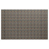 Barokke zwarte bloemendamast stof (Yard (91,4 cm))