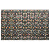 Barokke zwarte bloemendamast stof (Fat Quarter)