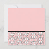 Baroko in Pink Baby Girl Aankondiging (Achterkant)