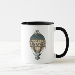 Barokonblauw blauw en crème mok