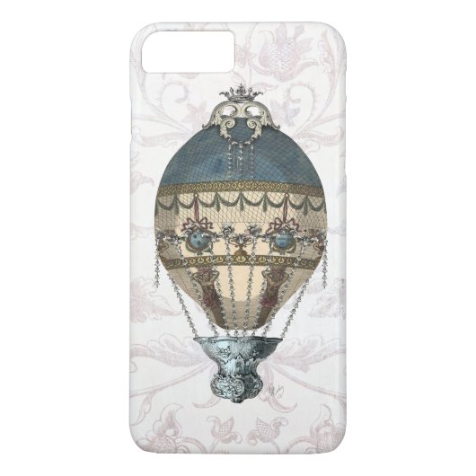 Barokonblauw blauw en room Case-Mate iPhone case (Achterkant)