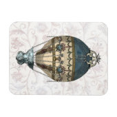 Barokonblauw blauw en room magneet (Horizontaal)