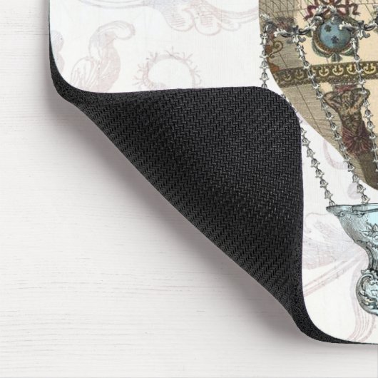 Barokonblauw blauw en room muismat (Hoek)