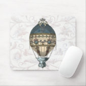 Barokonblauw blauw en room muismat (Met muis)