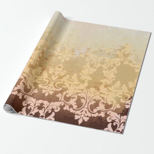 barokpatroon cadeaupapier (Uitgerold)