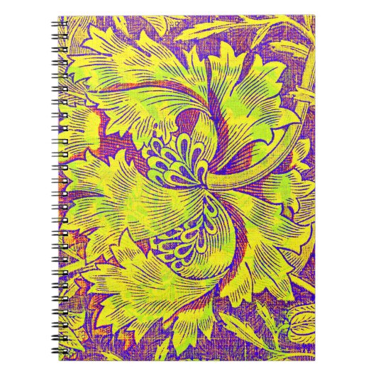  barokpatroon kleurrijk tijdschrift notitieboek (Voorkant)