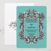 Barokrococo 17e-eeuwse Cherubs & Fruit Border Kaart (Voorkant / Achterkant)