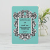 Barokrococo 17e-eeuwse Cherubs & Fruit Border Kaart (Staand voorkant)