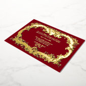 Barokrococo Bloemengrens Folie Uitnodiging (Gedraaid)