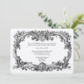 Barokrococo Bloemengrens Kaart (Staand voorkant)