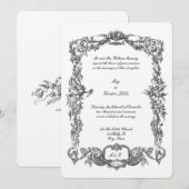  barokrococo bloemenkransen & cherubs kaart (Voorkant / Achterkant)