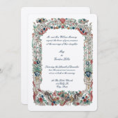 Barokrococo kleur Floral Altar Border Kaart (Voorkant / Achterkant)