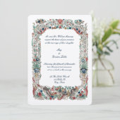 Barokrococo kleur Floral Altar Border Kaart (Staand voorkant)