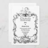 Barokrococo muziekinstrumenten Rocaille Border Kaart (Voorkant / Achterkant)