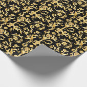 Barokrococo, Victoriaans bloemmotief. Cadeaupapier (Hoek)