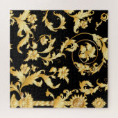 Barokrococo, Victoriaans bloemmotief. Legpuzzel (Horizontaal)