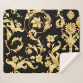 Barokrococo, Victoriaans bloemmotief. Sherpa Deken (Voorkant (horizontaal))