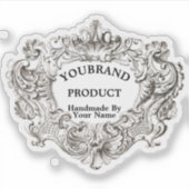  barokrococo Victoriaans Sjabloon Sticker (Voorkant)