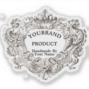 barokrococo Victoriaans Sjabloon Sticker