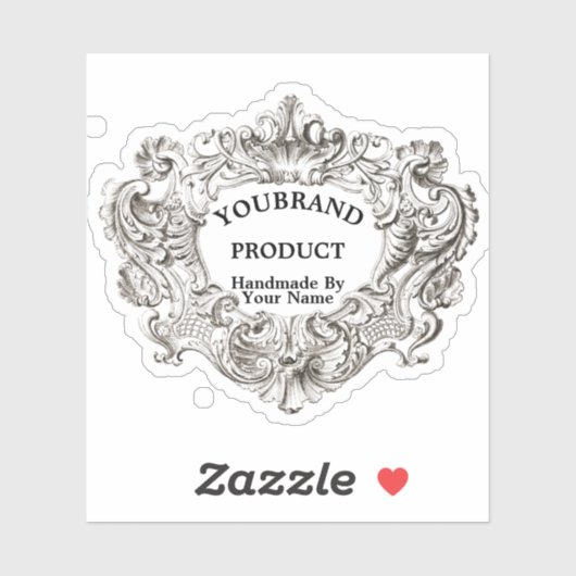  barokrococo Victoriaans Sjabloon Sticker (Vel)