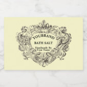  barokrococo Victoriaans Sjabloon Voedselcontainer Etiket (Enkel label)