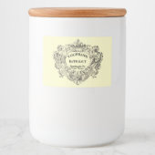  barokrococo Victoriaans Sjabloon Voedselcontainer Etiket (Voorkant)