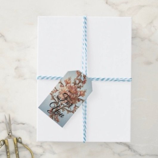 Barokroos Elegantie Cadeaulabel